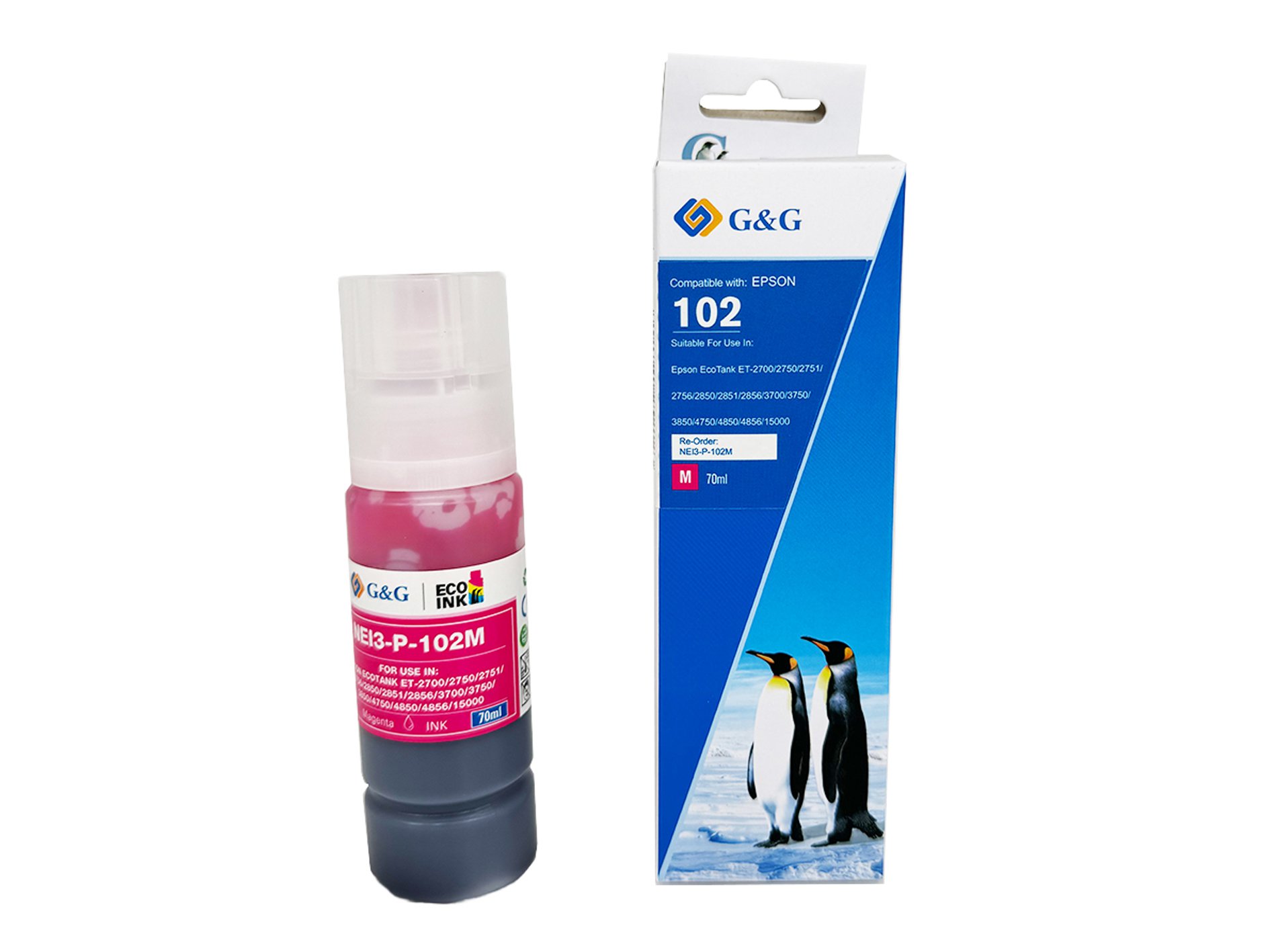 Compatible Epson 102 Ecotank Cyan Ink Bottle C13T03R240 - UNBOxED