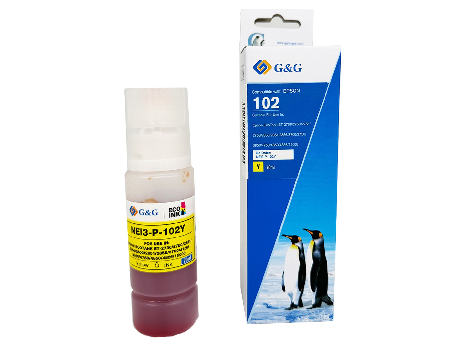 Compatible Epson 102 Ecotank Magenta Ink Bottle C13T03R340 - UNBOxED