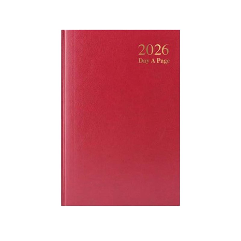 A5 2026 Day a Page Diary - Sat / Sun Split - Black (1)