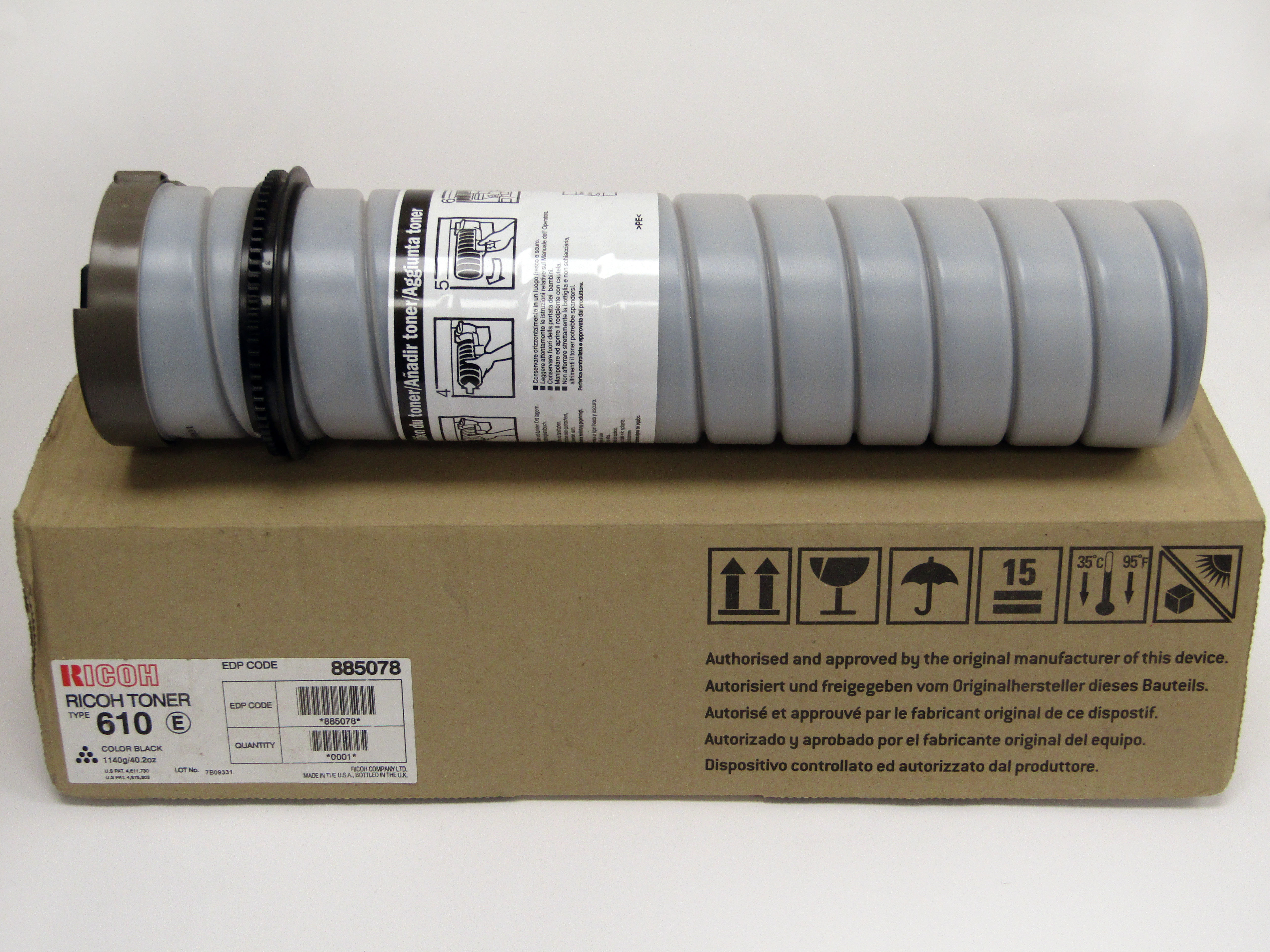 OEM Ricoh Toner Black Type 610E 885102