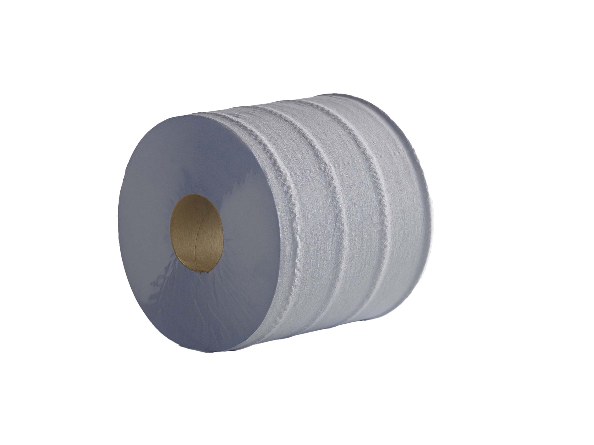 2 Ply blue laminated embossed centrefeed 120m rolls - 6 rolls 166mm width 60mm core