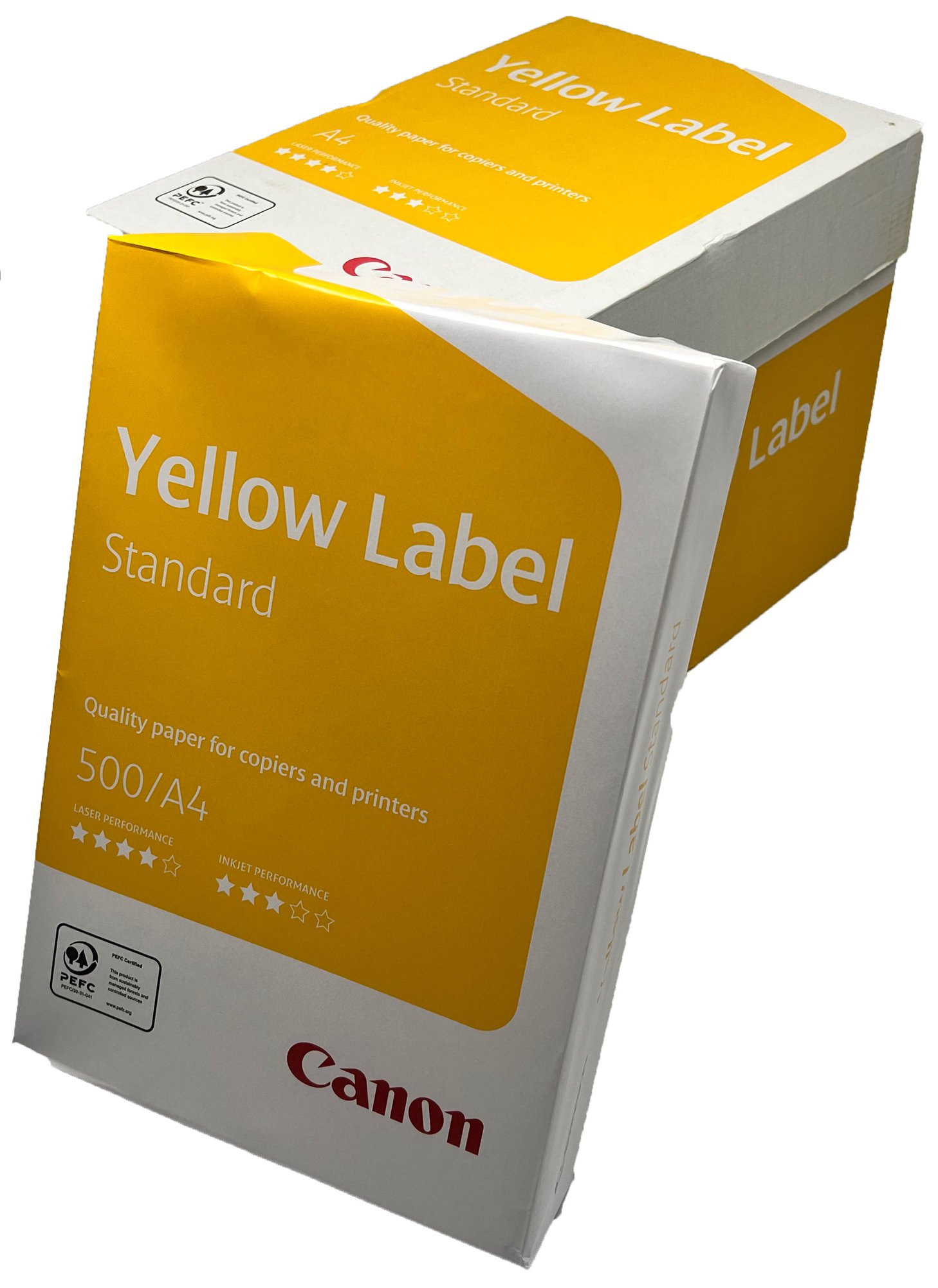 Yellow Label Standard PEFC A4 White Paper Pk 5 Reams of 500 80GSM