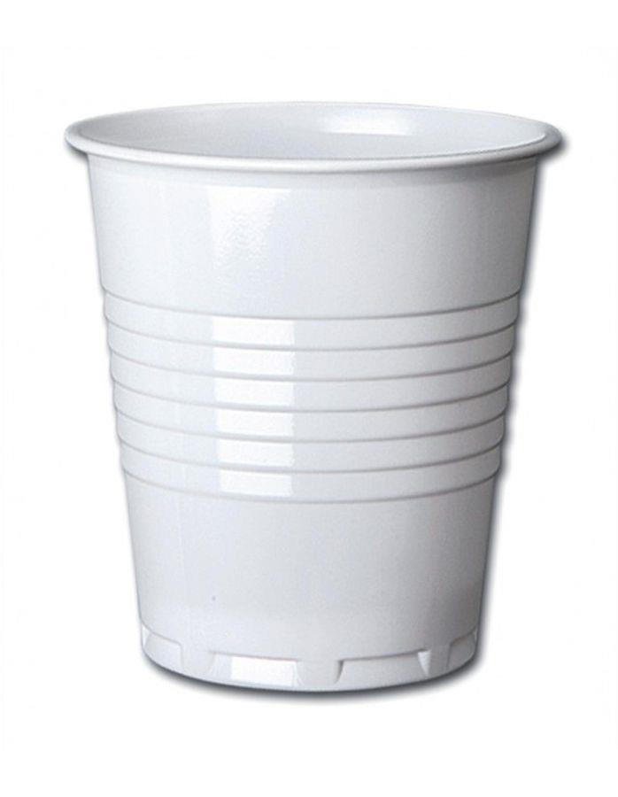 7oz White Squat Plastic Vending Cups (100)