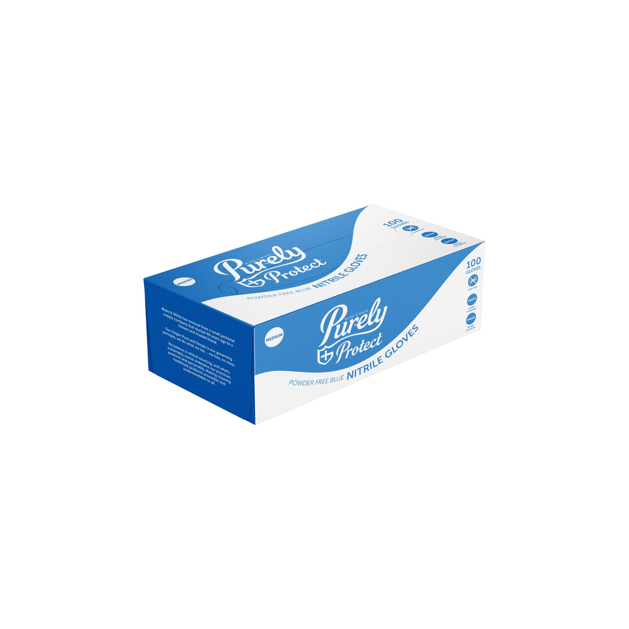 Nitrile Powder Free Gloves (Blue) Pk of 100 Large