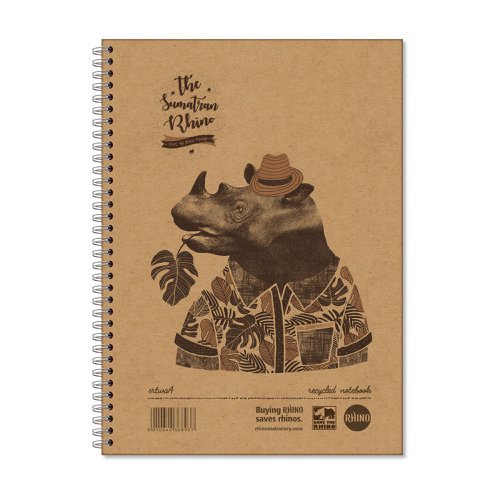 RHINO A6 Recycled Twinwire Notebook 200 page, F7 (Pack of 72)