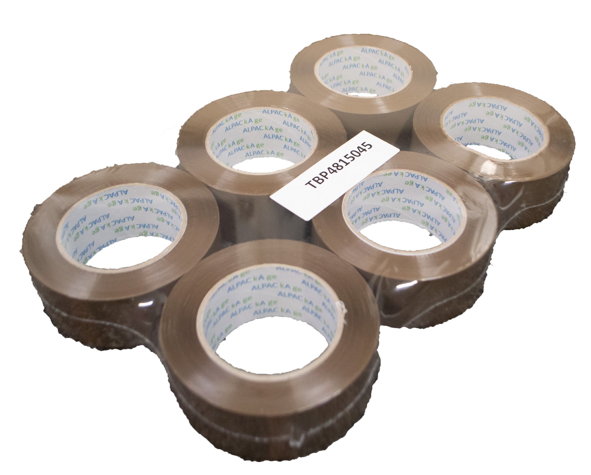 Pk 6 Buff BOPP Tape 48mm  150m  35mu TBP4815035