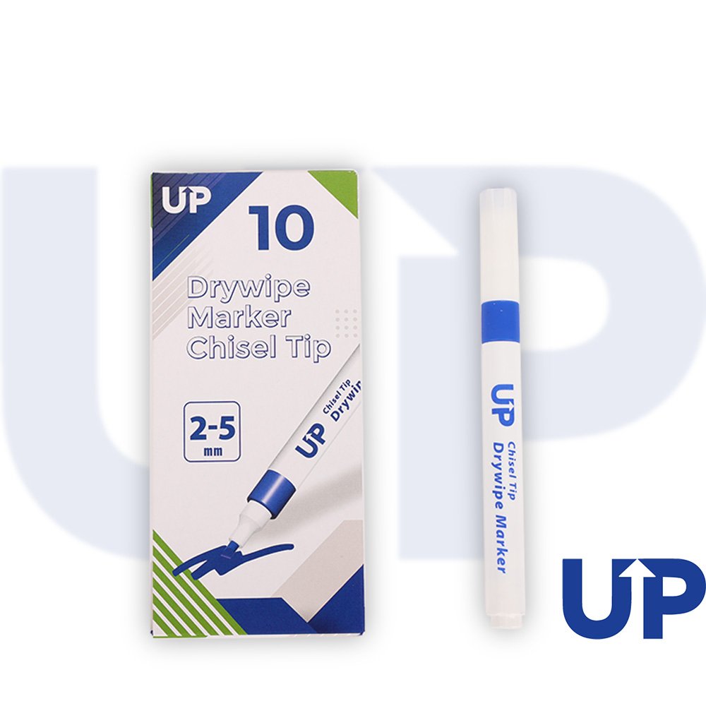 Drywipe Chisel Tip Marker Black (10)