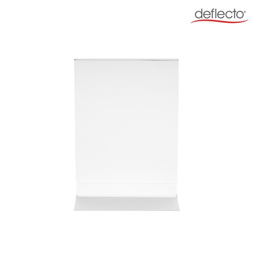 Deflecto A6 Portrait Stand Up Literature Display Sign Holder Crystal Clear - 684301