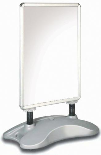 Deflecto A1 Water Based Free Standing Pavement Display Stand with Snap Frame - Silver Effect Finish - PPA100S