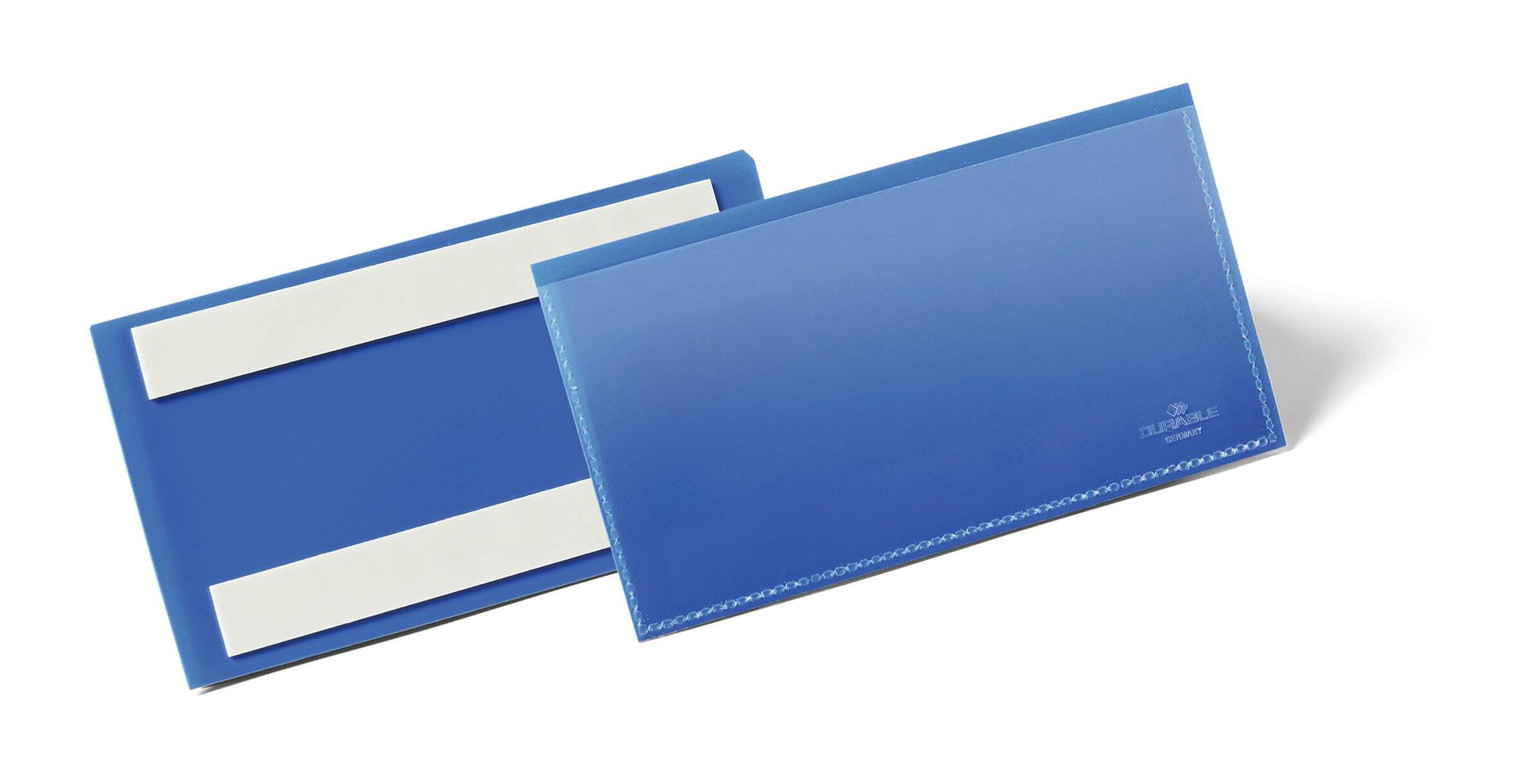 Durable Adhesive Pocket 100x38mm Blue (50)