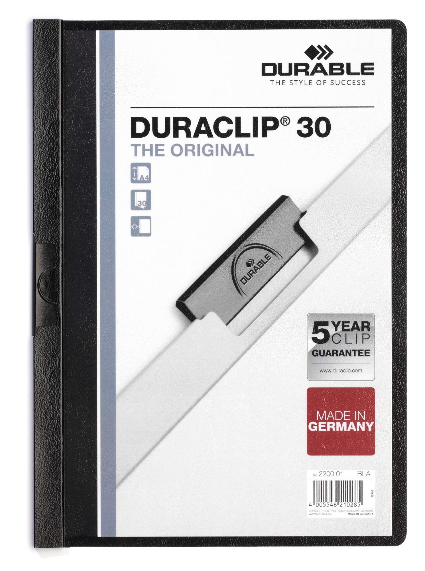 Durable DURACLIP 30 A4 Folder Assorted (25)