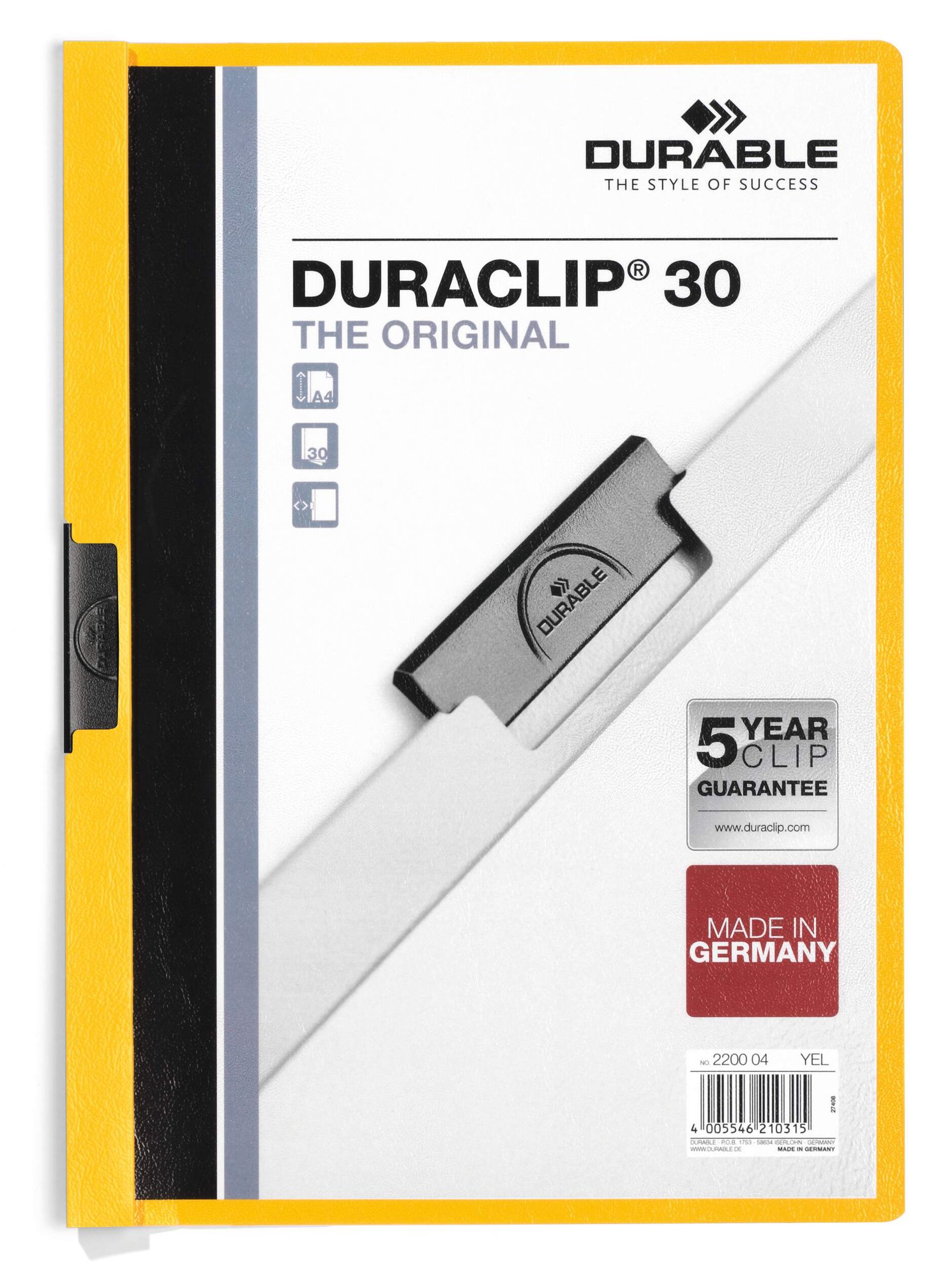 Durable DURACLIP 30 A4 Folder Red (25)