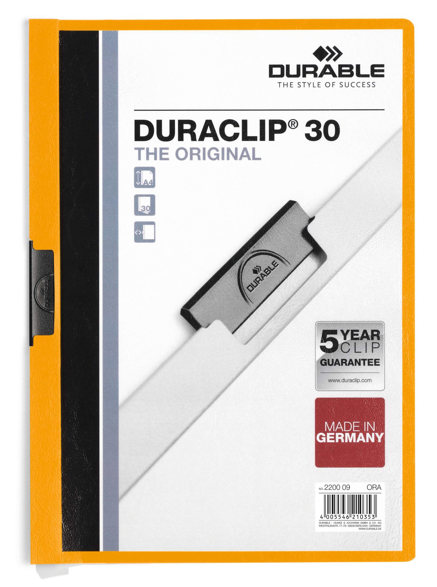 Durable DURACLIP 30 A4 Folder Dark Blue (25)