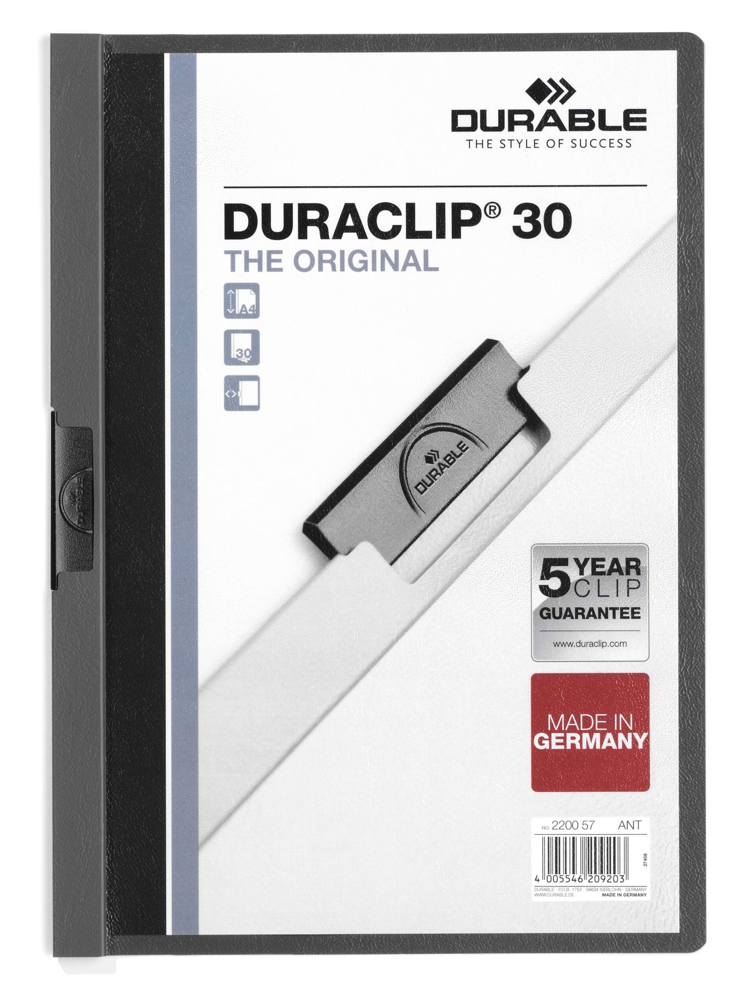 Durable DURACLIP 30 A4 Folder Dark Green (25)