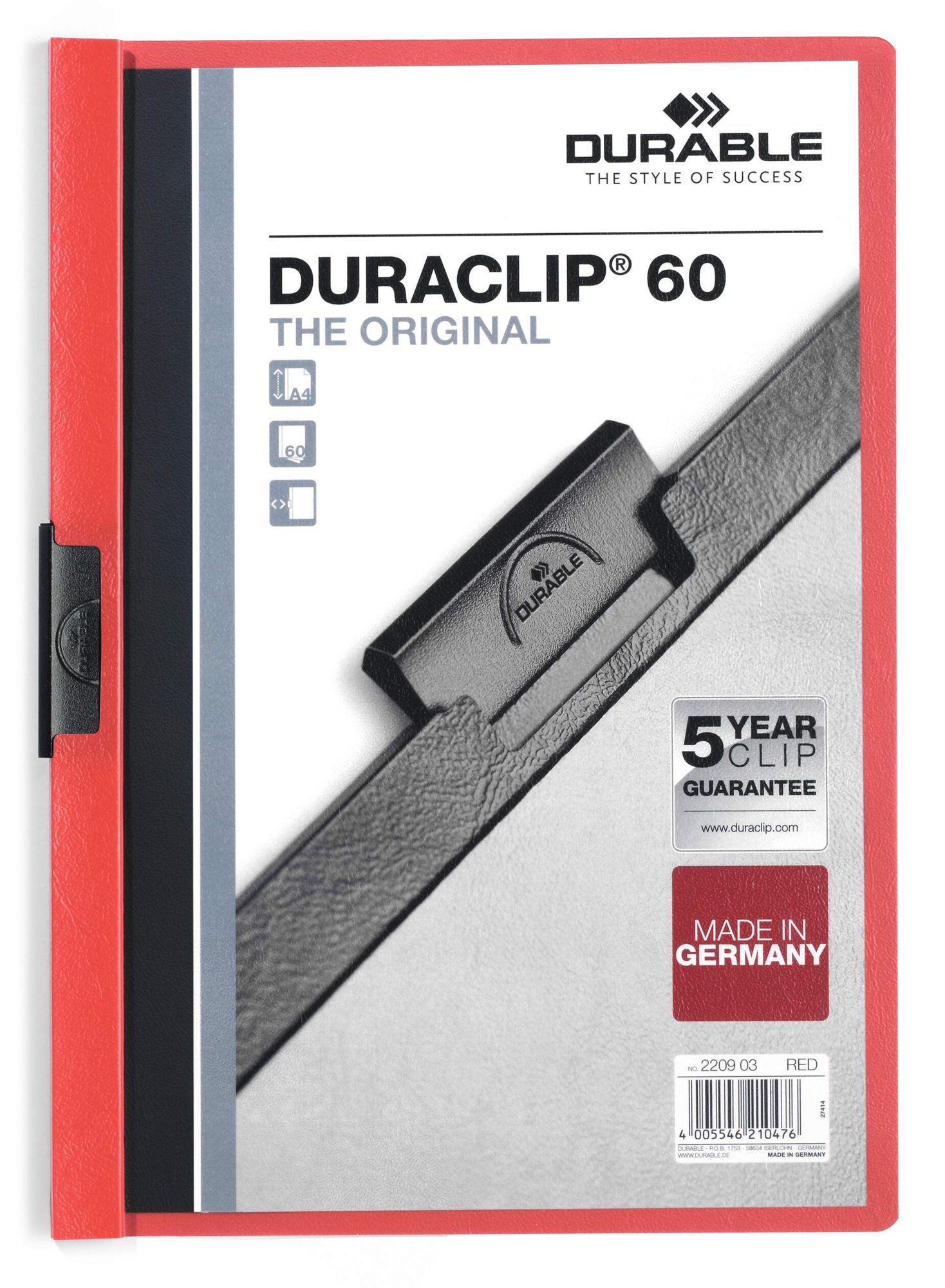 Durable DURACLIP 60 A4 Folder Black (25)