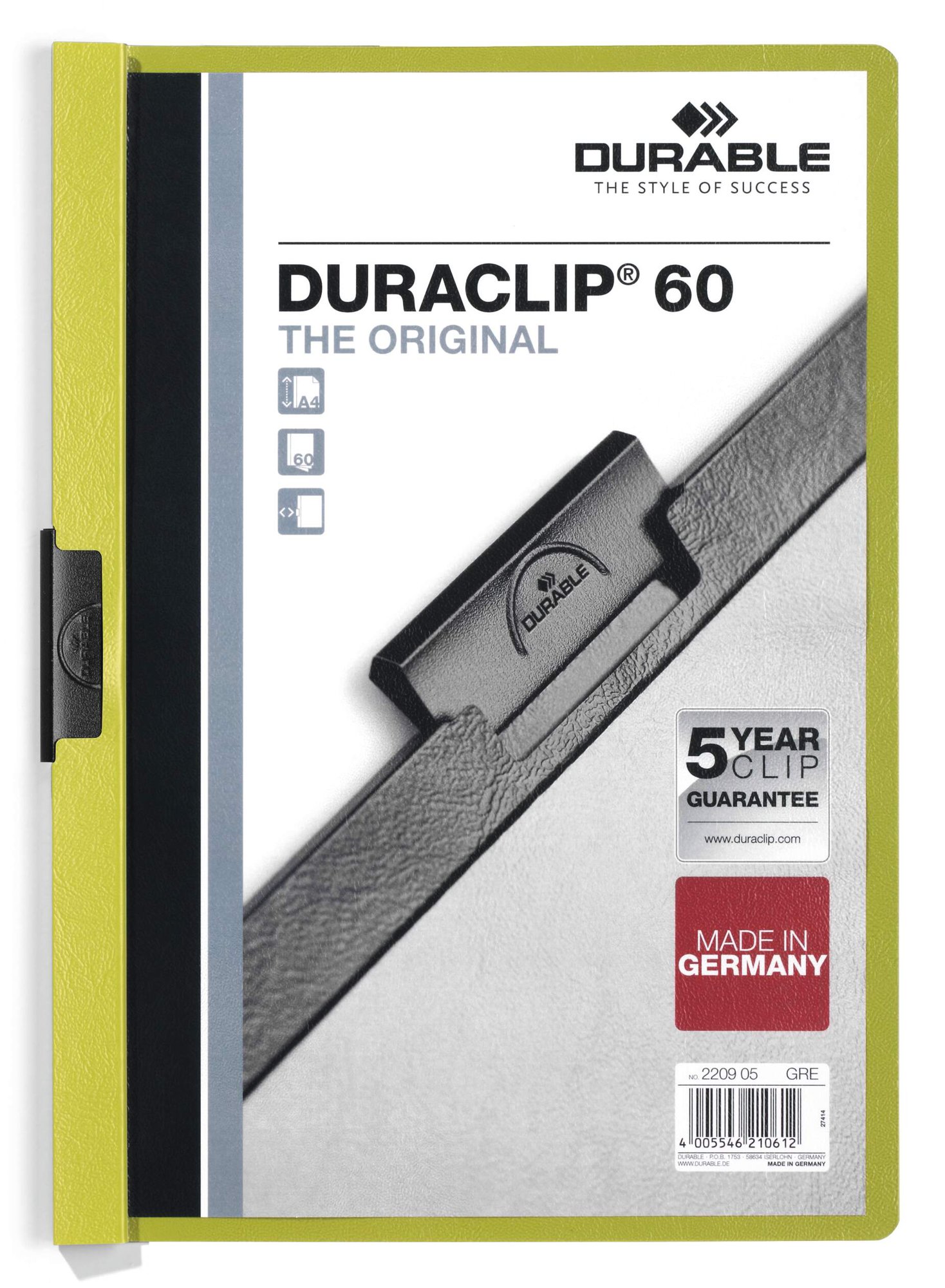 Durable DURACLIP 60 A4 Folder Yellow (25)