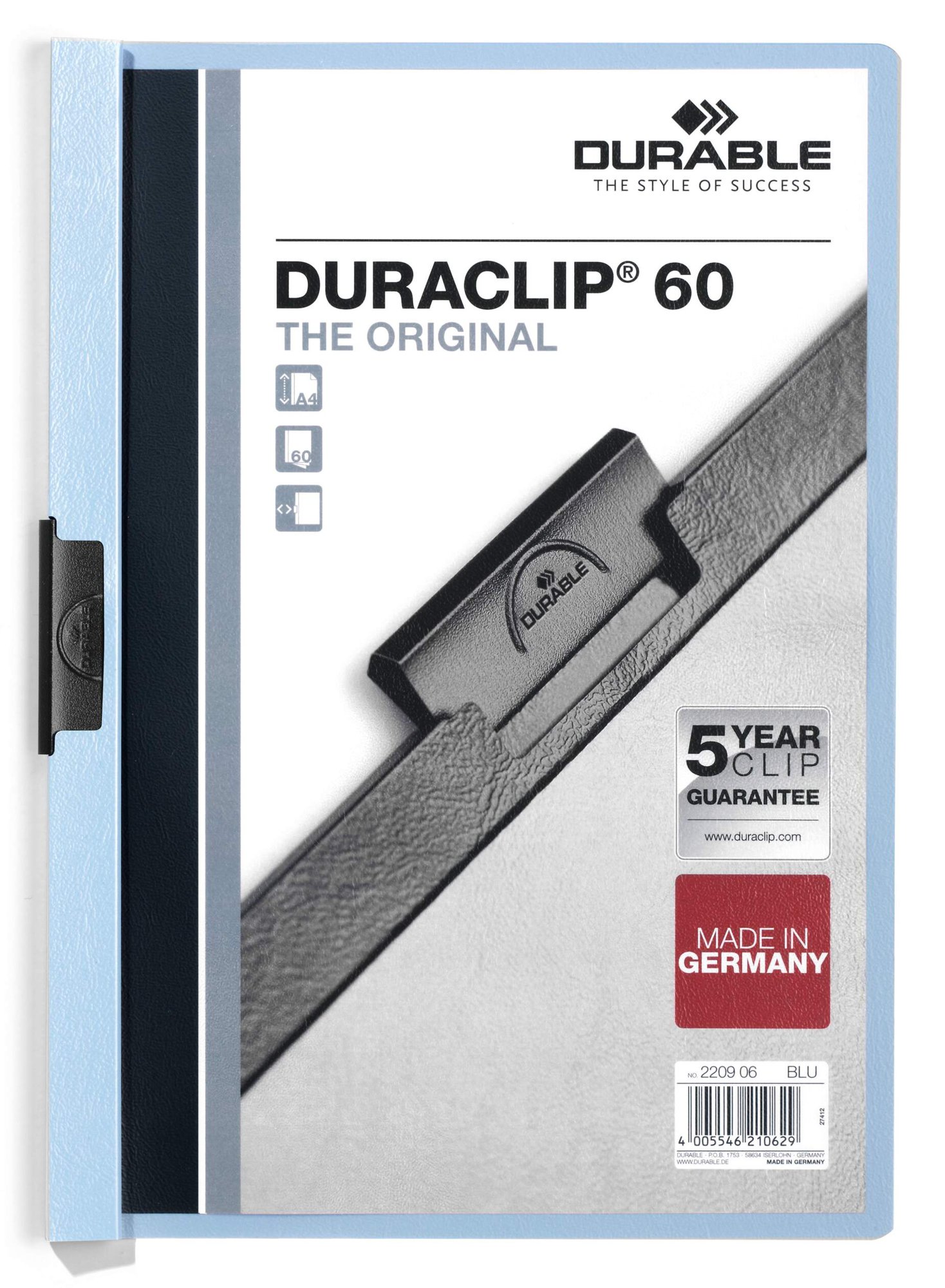 Durable DURACLIP 60 A4 Folder Green (25)