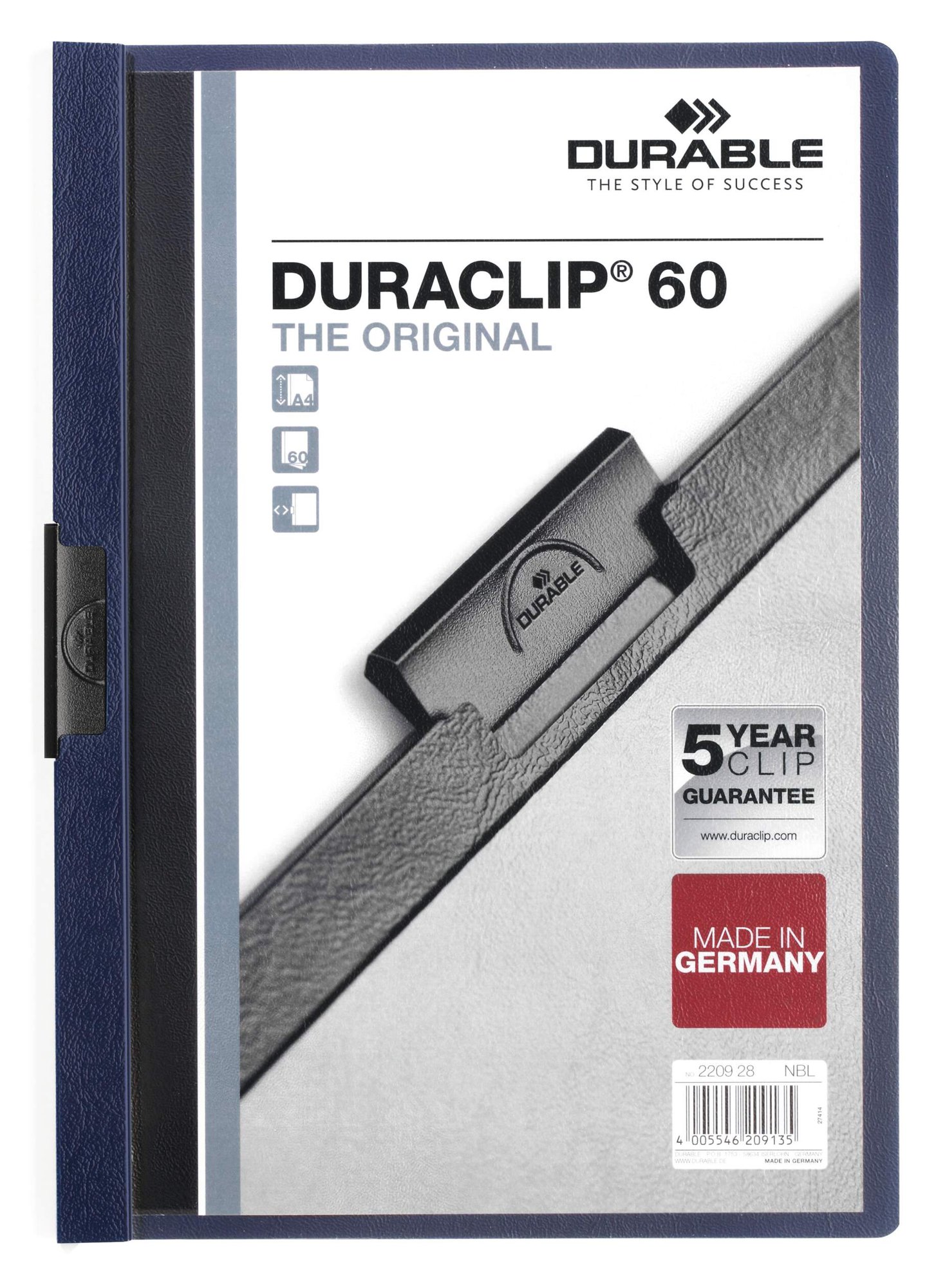 Durable DURACLIP 60 A4 Folder Grey (25)