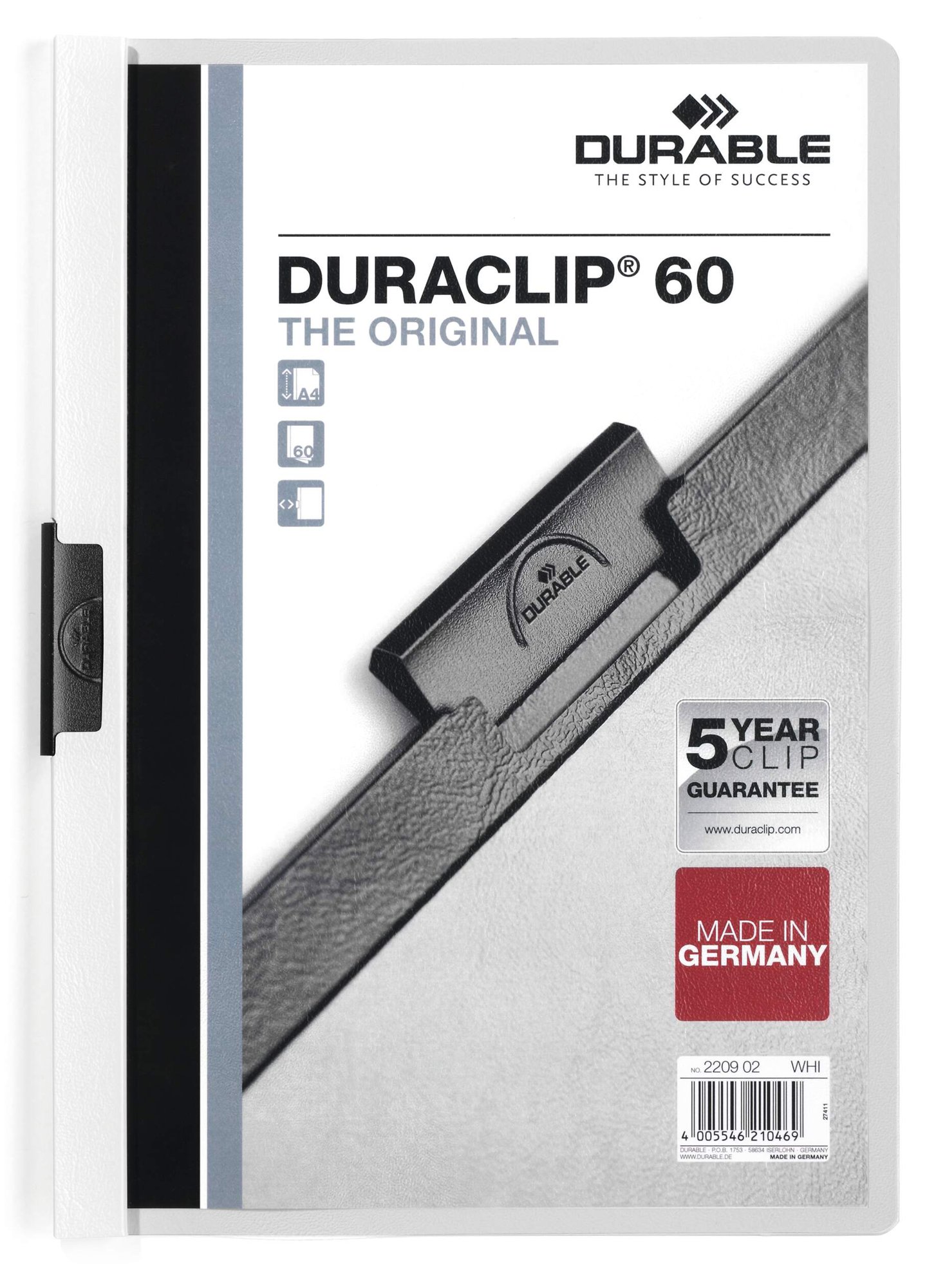 Durable DURACLIP 60 A4 Folder Black (5)