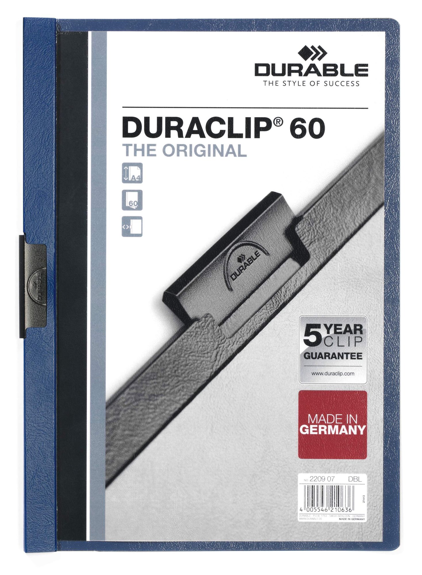 Durable DURACLIP 60 A4 Folder White (5)