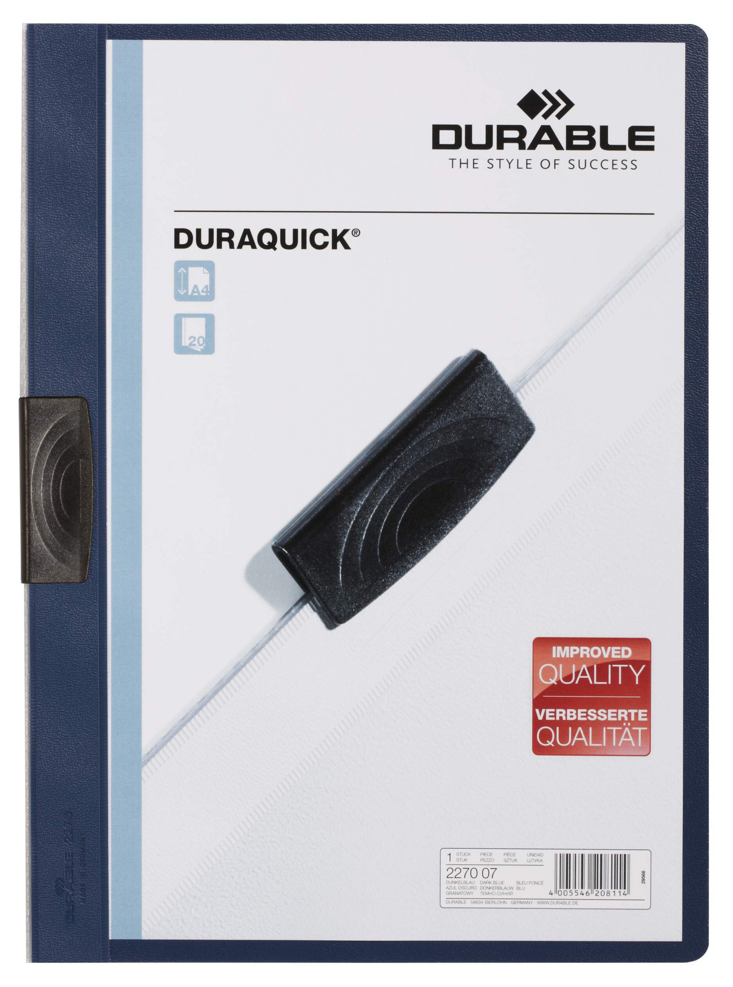 Durable DURAQUICK A4 Folder Blue (20)