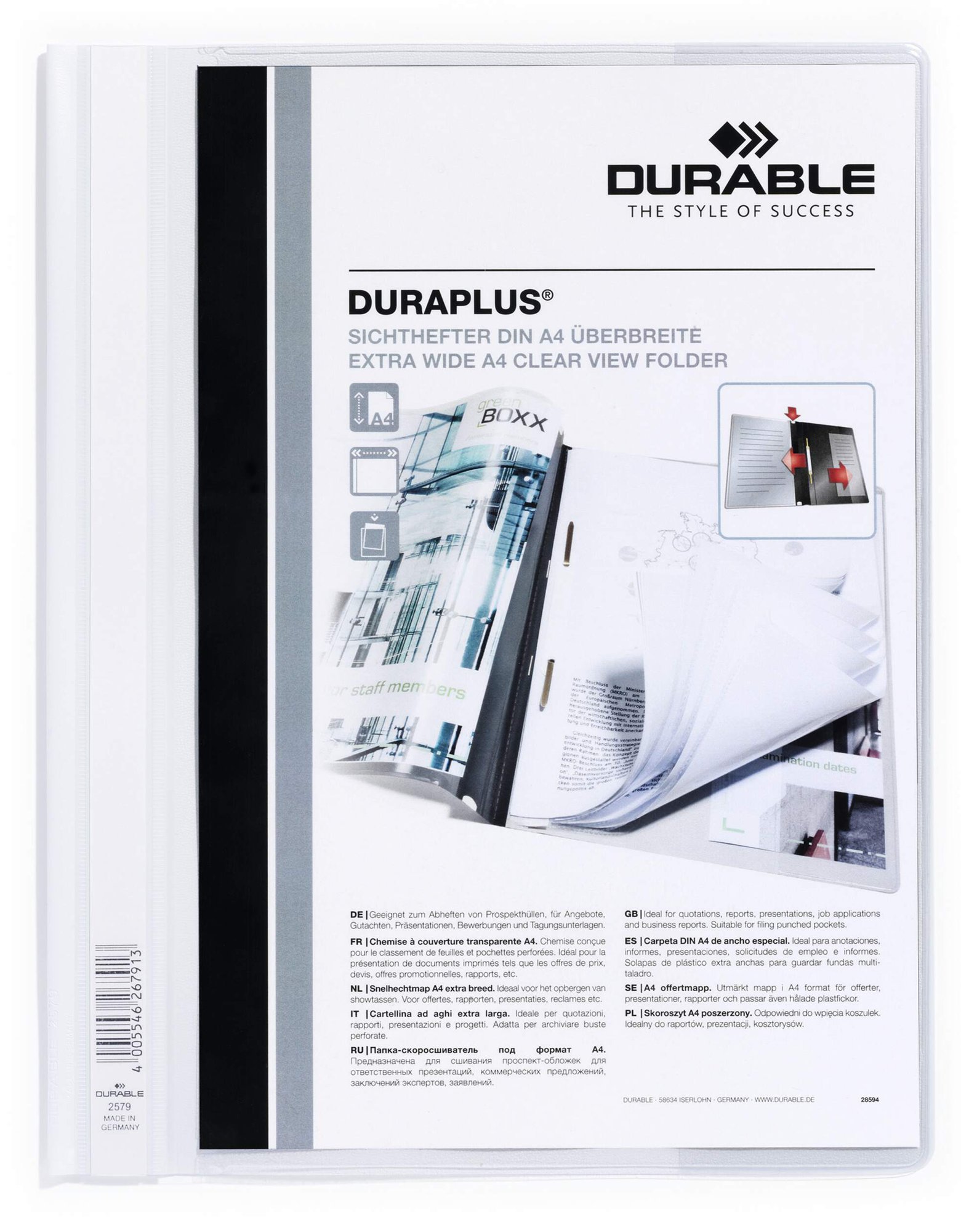 Durable DURAPLUS A4+ Folder Black (25)