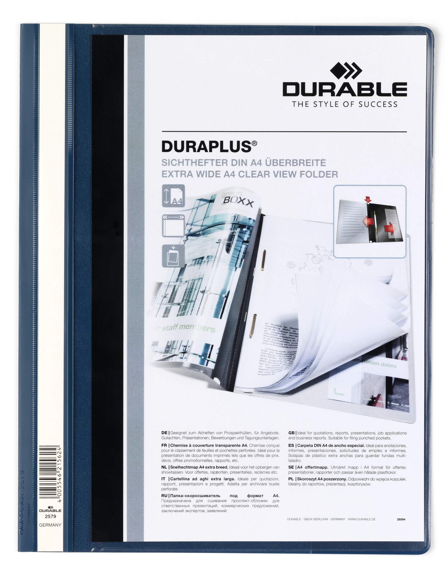 Durable DURAPLUS A4+ Folder Blue (25)
