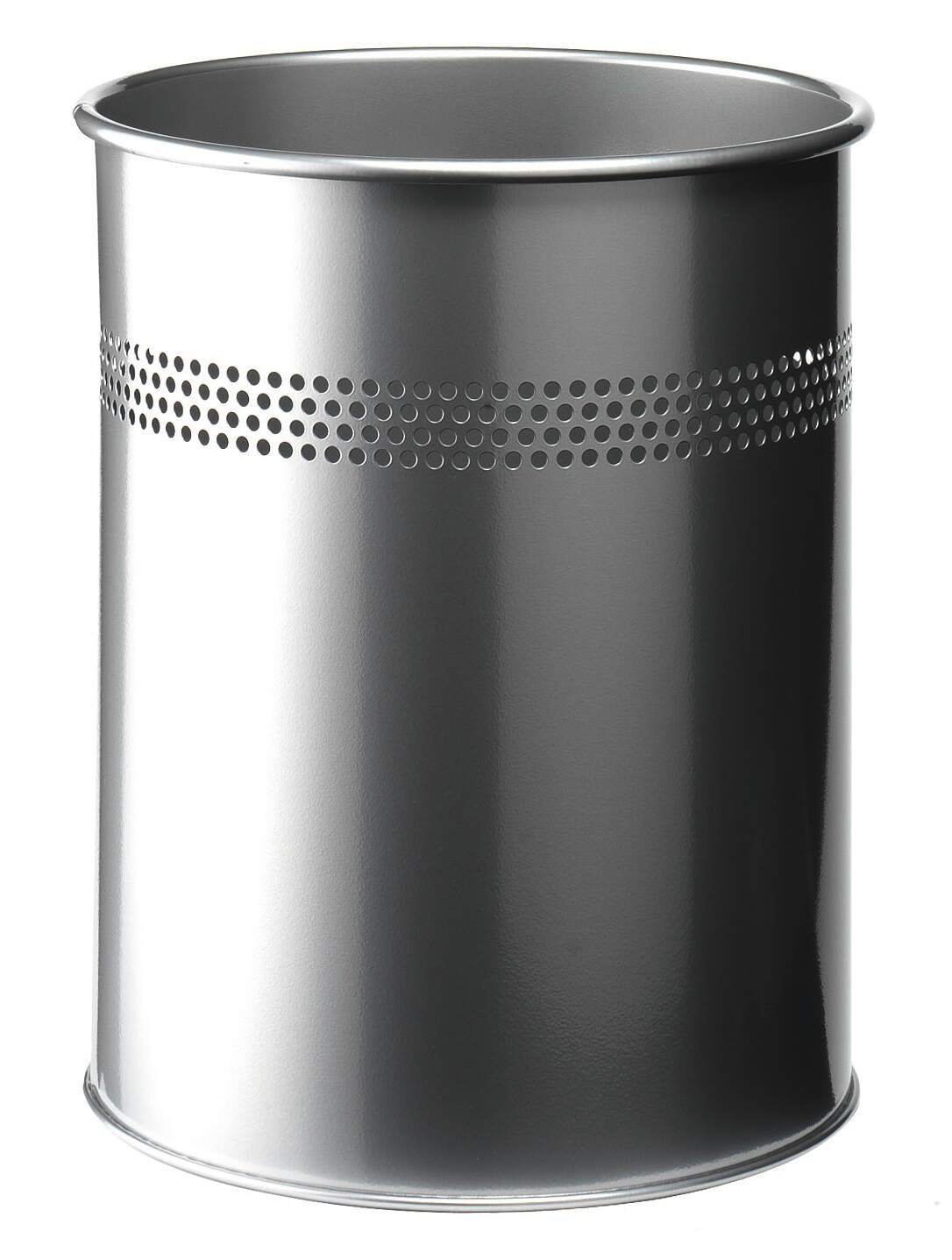 Durable Perforated Waste Bin 15L Black