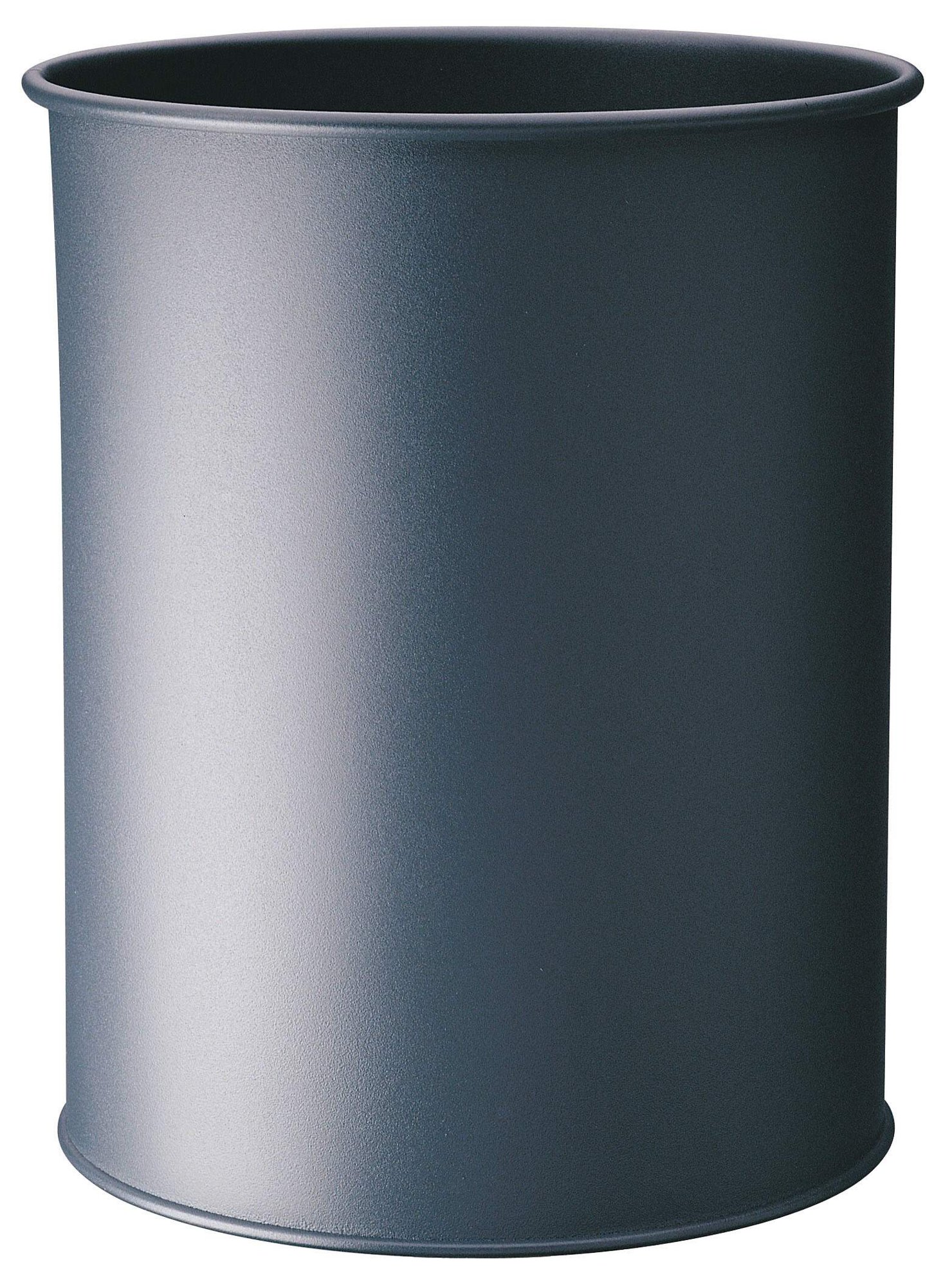 Durable Metal Waste Bin 15L Silver