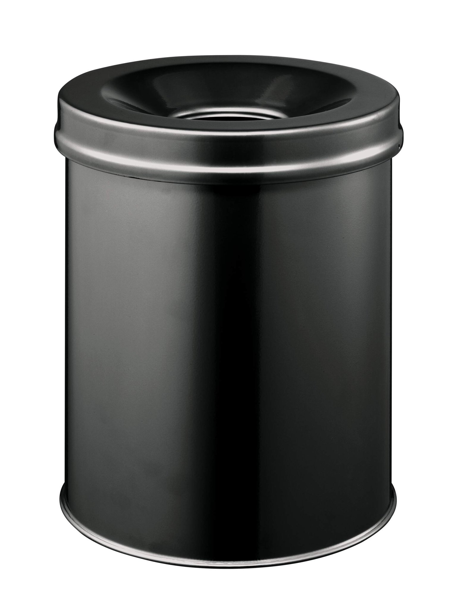 Durable Metal Waste Bin 30L  Black