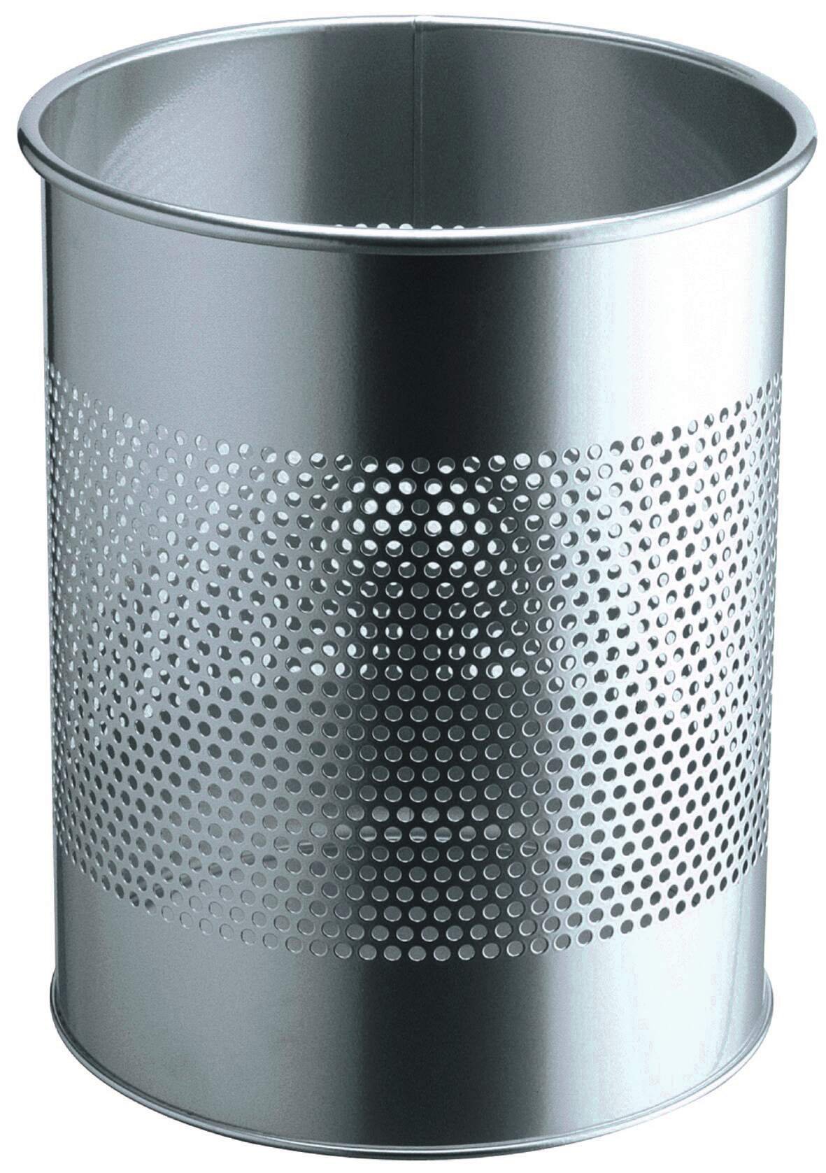Durable Perforated Waste Bin 15L Grey