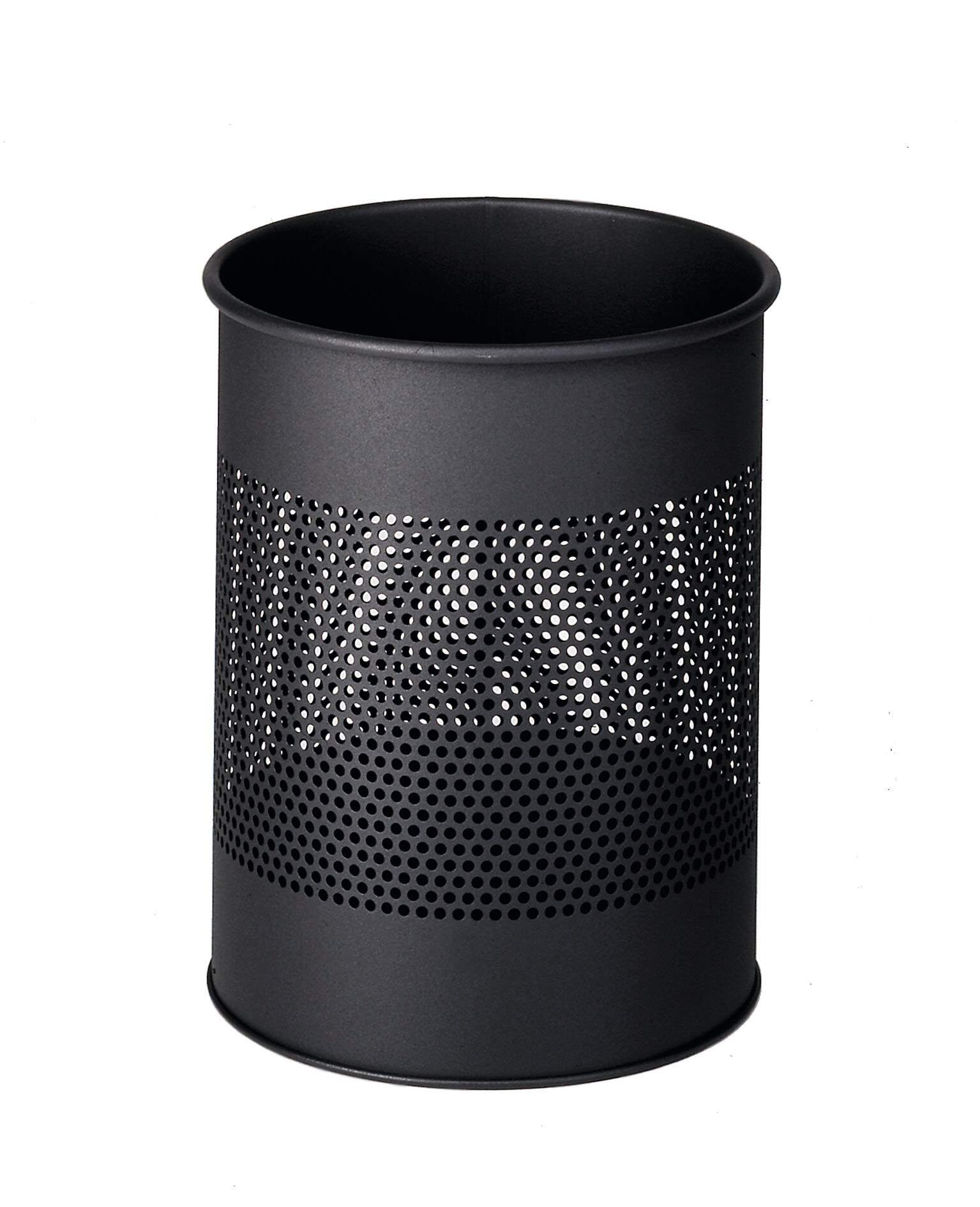 Durable Perforated Waste Bin 15L Silver