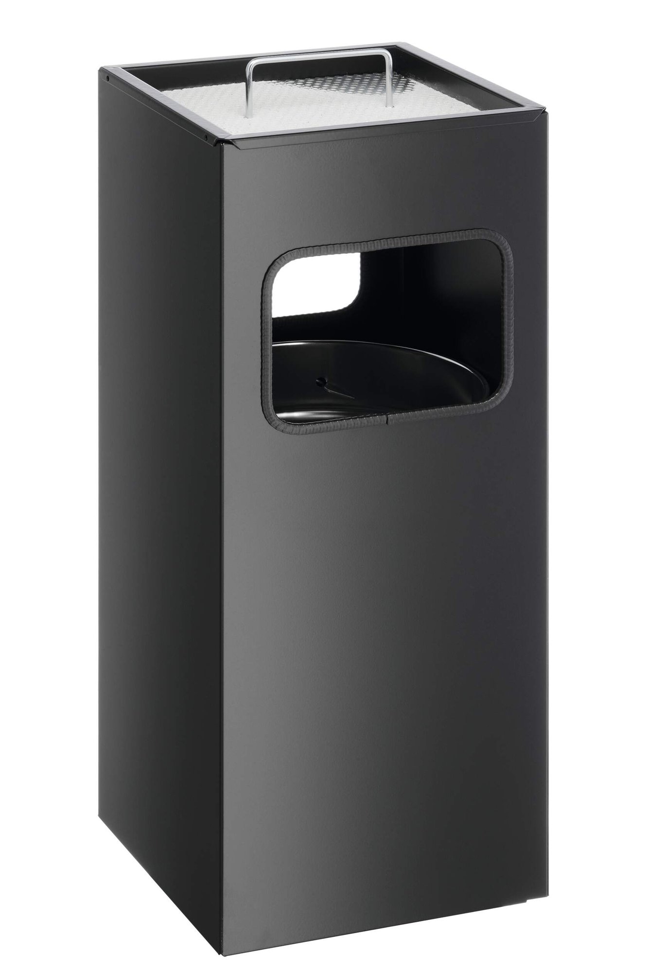 Durable Round Ashtray Bin 17L Charcoal