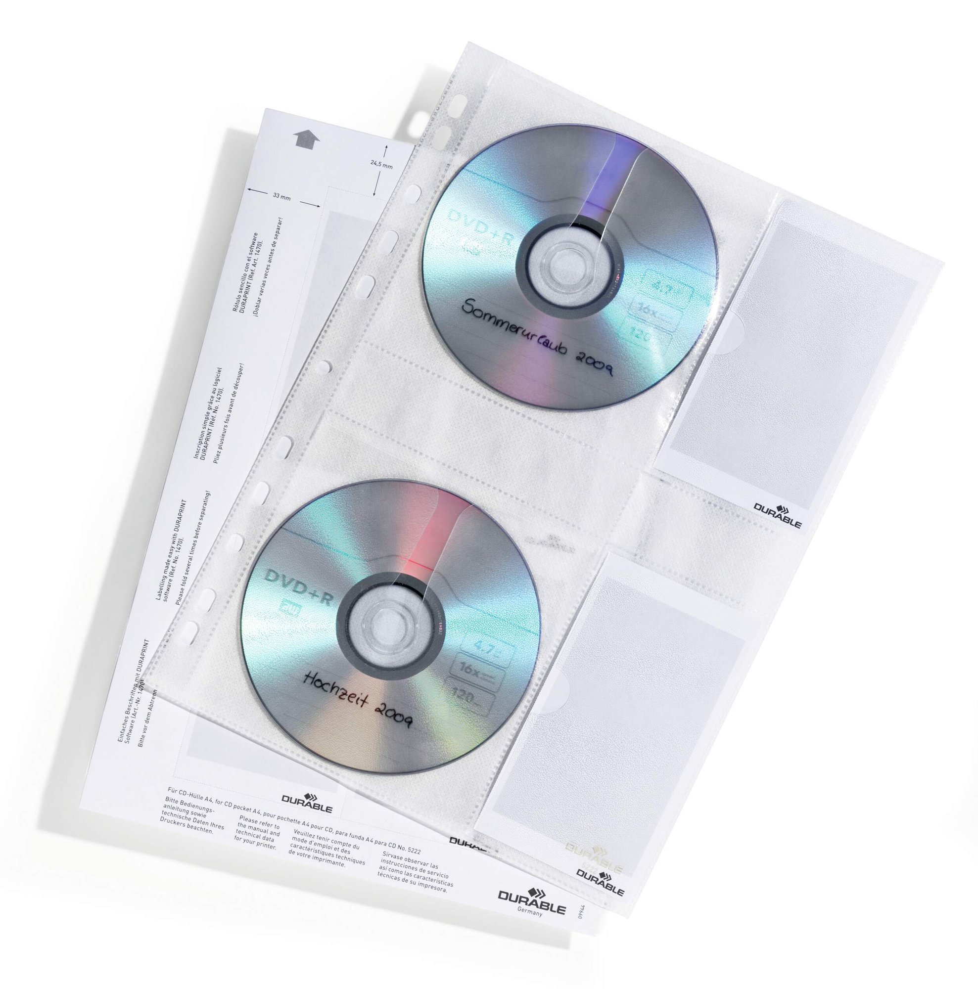 Durable CD/DVD Self-Adhesive CD Pocket (10)