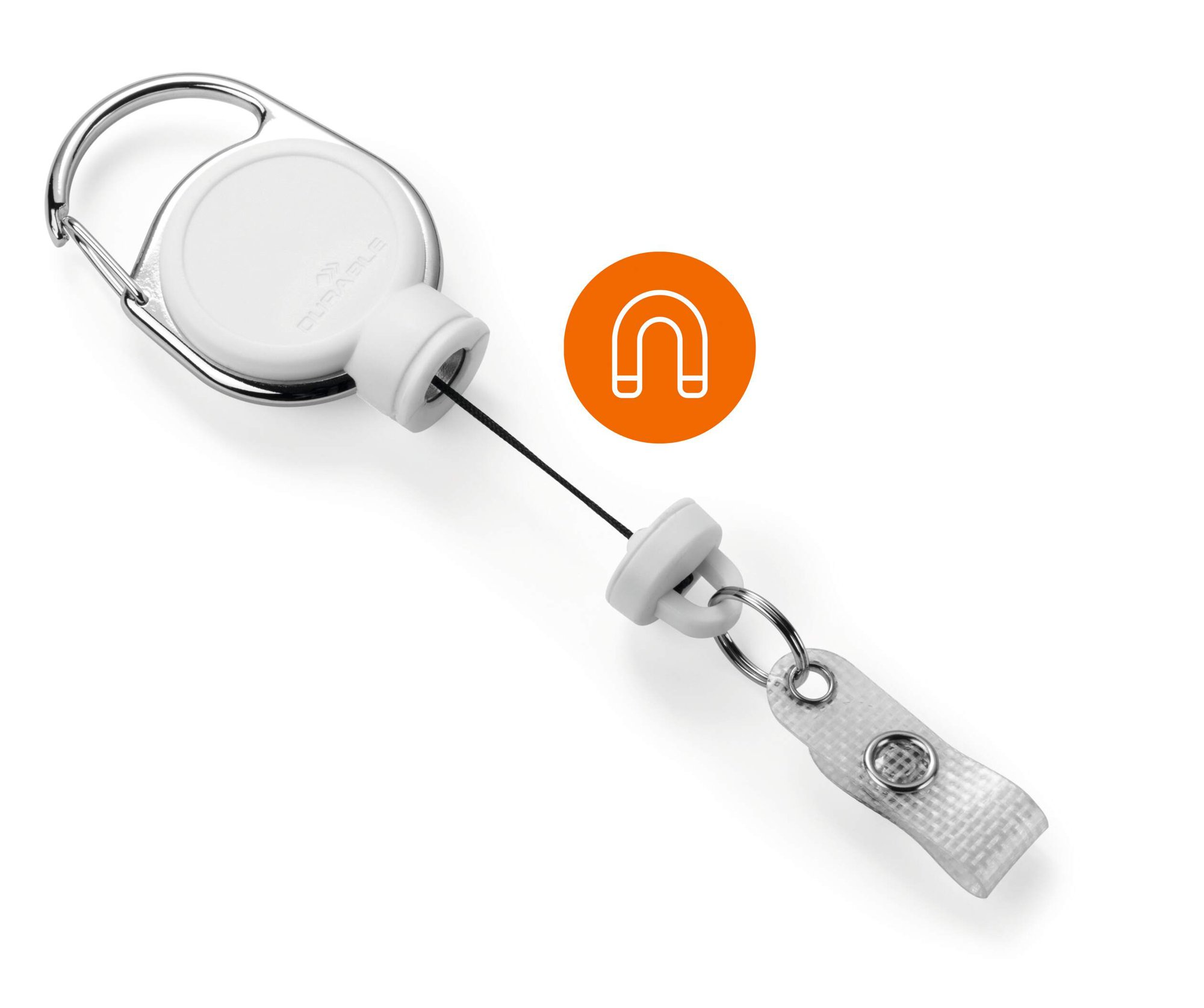 Durable EXTRA STRONG Badge Reel Black