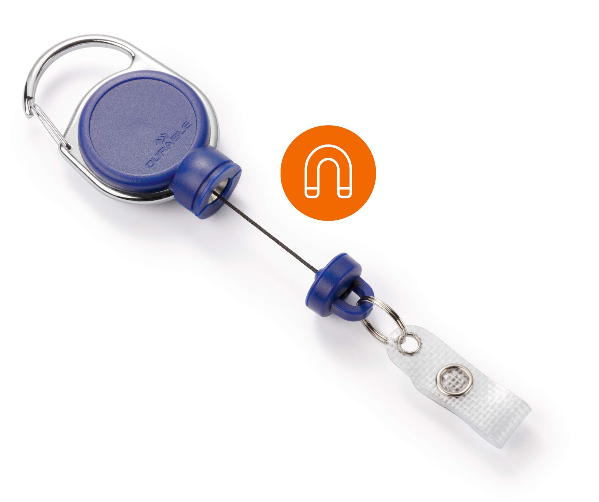 Durable EXTRA STRONG Badge Reel White