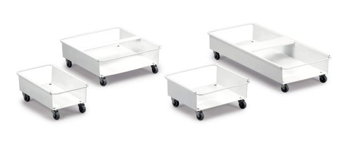 Durable Metal Trolley for DURABIN 60 Litre Rectangular 470 x 260 x 180mm White - 1801666010