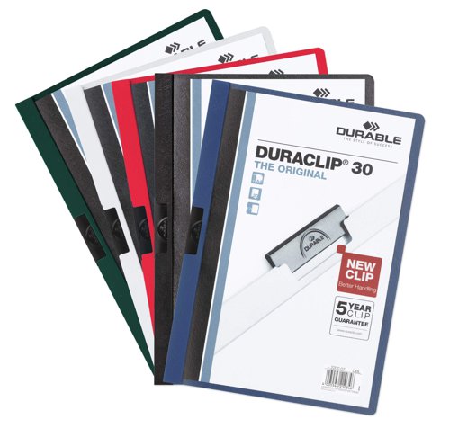 Durable DuraQuick 20 A4 Clip Folder Black PK20 - 227008 - 227001