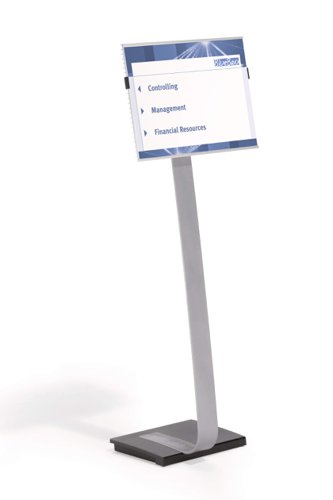 Durable Aluminium Info Sign Stand with Cast Iron Base & Acrylic A3 Panel - 481323