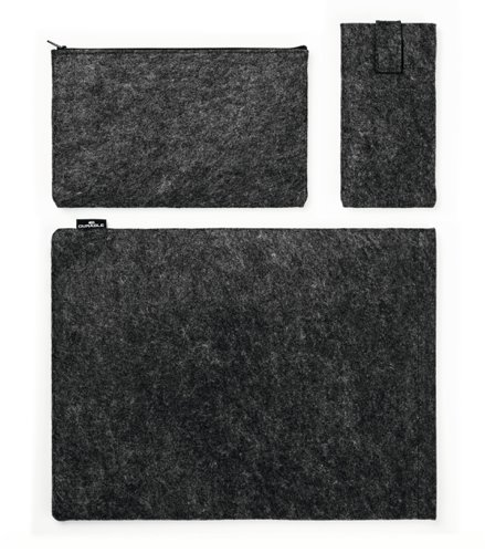 Durable EFFECT Recycled Felt Laptop Laptop Case Sleeve with Phone and Accessory Holders 16.4in - 507158