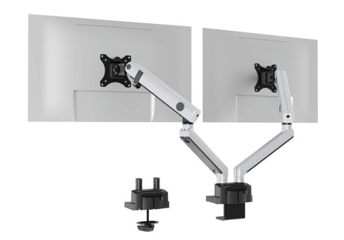 Durable SELECT PLUS 2-Screen Recycled Aluminium Monitor Mount - 509723