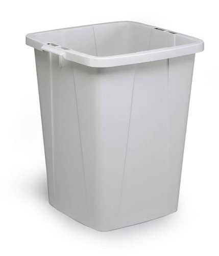 Durable DURABIN ECO 80% Recycled Plastic Waste Recycling Bin 90 Litre Grey with Grey Lid - VEH2024001