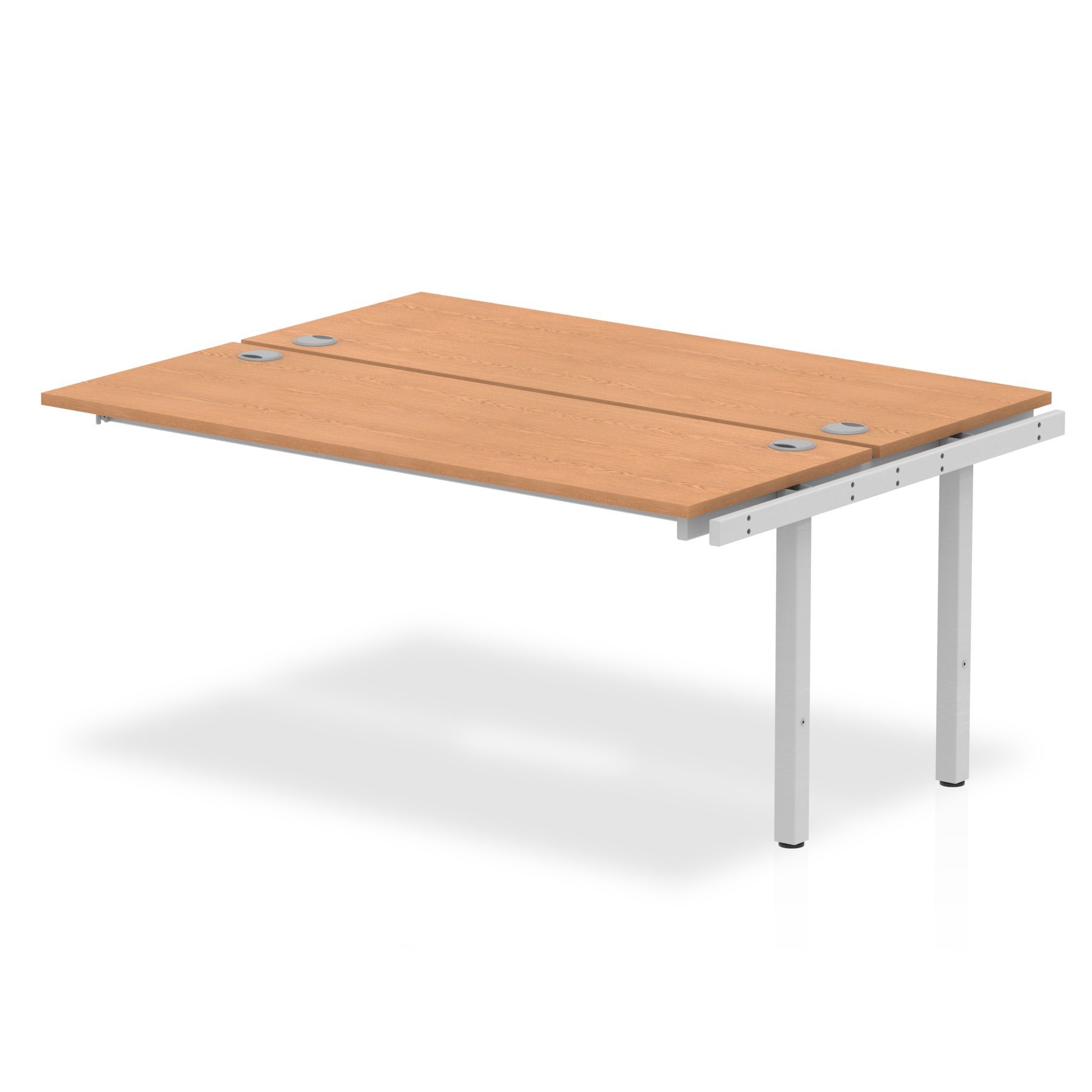 Impulse Back-To-Back Bench Desk Extension Kit W1600 X D1600 X H730mm Oak Finish