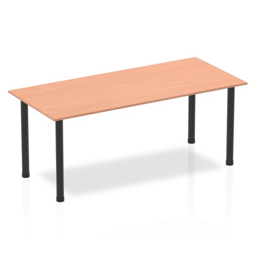 Impulse+1800mm+Straight+Table+With+Post+Leg