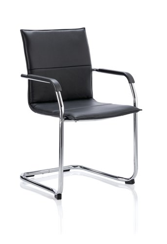 Echo+Medium+Back+Leather+Cantilever+Visitor+Chair+with+Arms