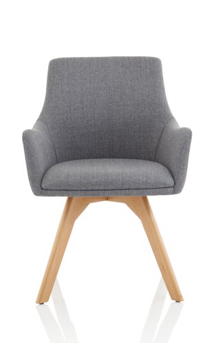Carmen+Grey+Fabric+Wooden+Leg+Visitor+Chair