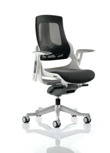 Zure+High+Back+White+Shell+Executive+Office+Chair+with+Arms