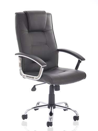 Thrift+Executive+Chair+Black+Soft+Bonded+Leather+With+Padded+Arms