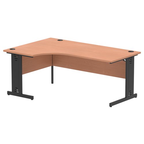 Impulse+1800mm+Left+Crescent+Desk+Cable+Managed+Leg