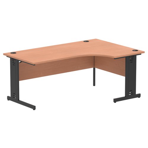 Impulse+1800mm+Right+Crescent+Desk+Cable+Managed+Leg